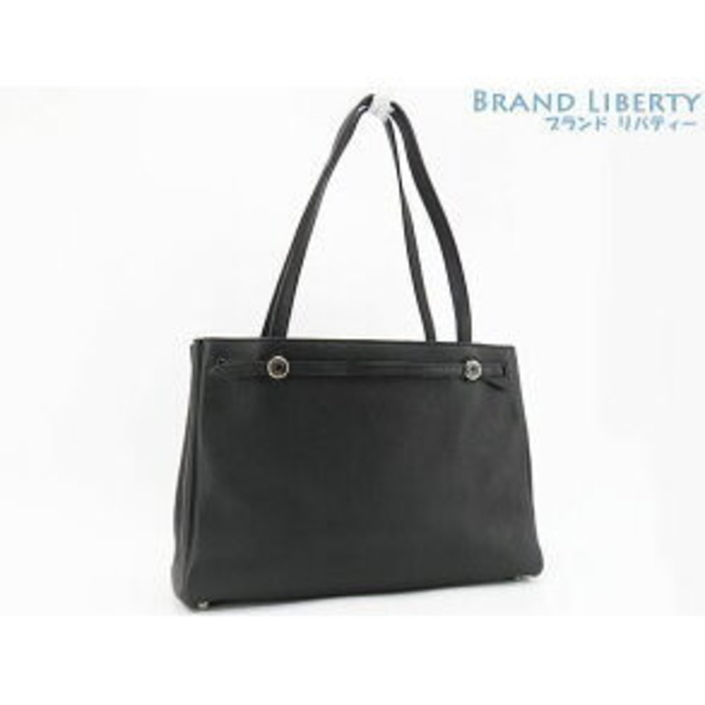 Hermes Cabana Shoulder Tote Bag Handbag Business Black Togo E